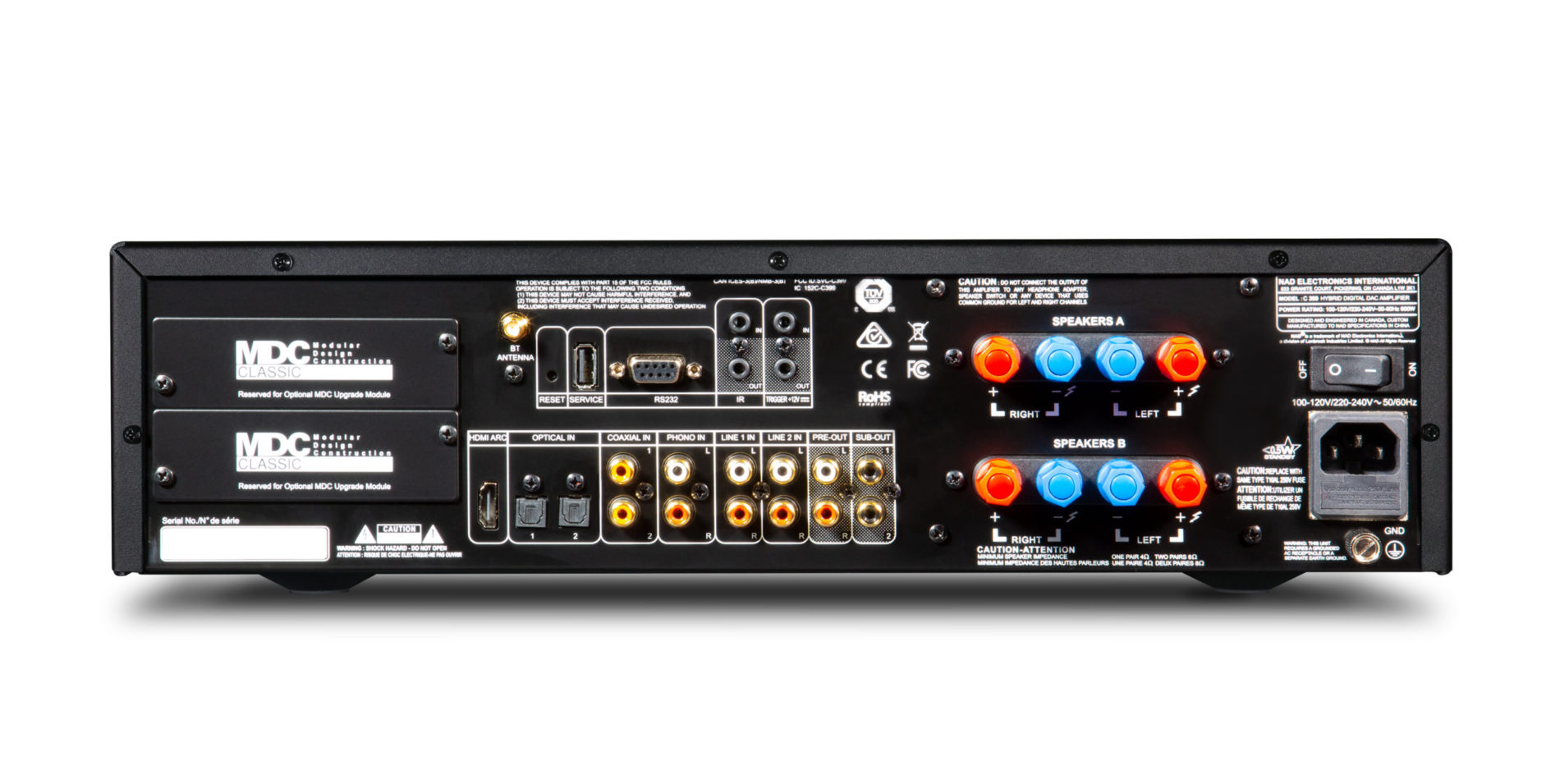 NAD C 399 Verstärker mit optionalem BluOS Streaming